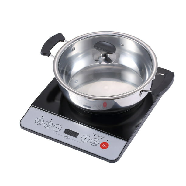 Hotor 1500-Watt Ultra-thin Induction Cooker Cooktop with Stainless Steel Pot 